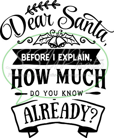Dear Santa before I explain - black