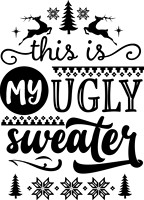 This is my ugly sweater -  black