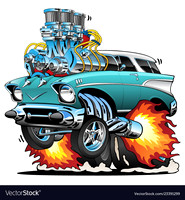 classic-fifties-hot-rod-muscle-car-cartoon-vector-23391299
