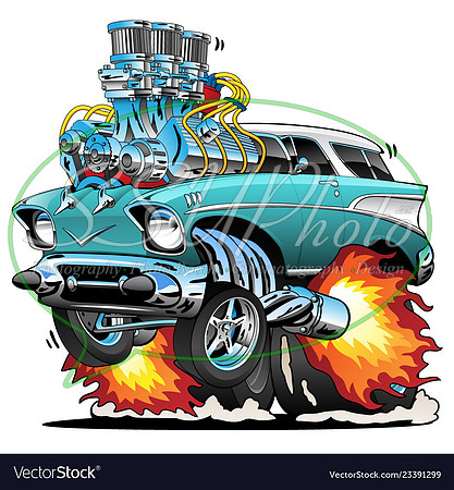 classic-fifties-hot-rod-muscle-car-cartoon-vector-23391299