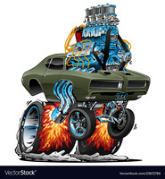 classic-american-muscle-car-hot-rod-cartoon-vector-23672786