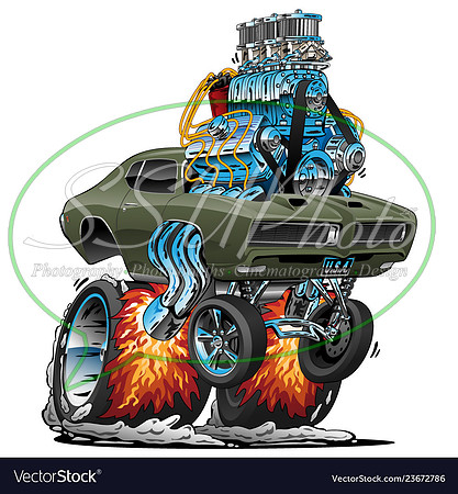 classic-american-muscle-car-hot-rod-cartoon-vector-23672786