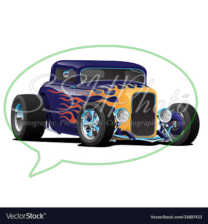 vintage-hot-rod-car-with-classic-flames-vector-31607433
