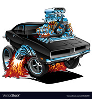 classic-sixties-style-american-muscle-car-cartoon-vector-23536399