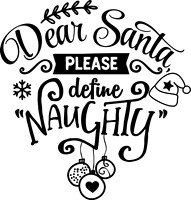 Dear Santa please define Naughty - black
