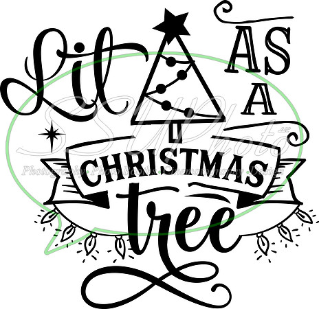 Lit as a Christmas tree - black