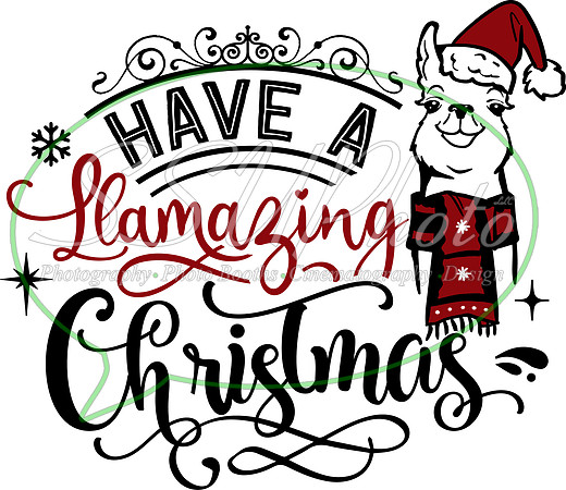 Have a Llamazing Christmas - red and black