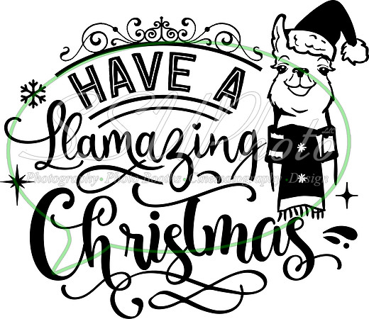 Have a Llamazing Christmas - black
