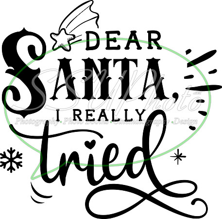 Dear Santa I really tried - black