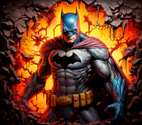 Super heros broken wall 3d