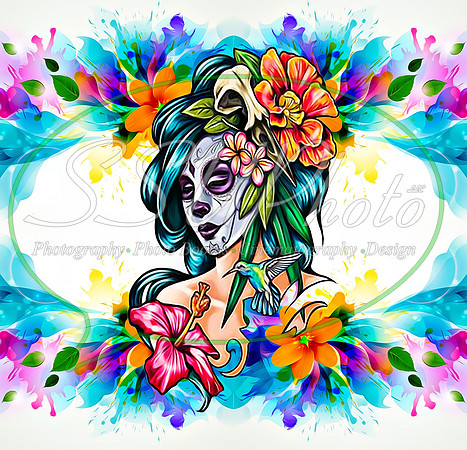 sugarskullwith flowers30oz