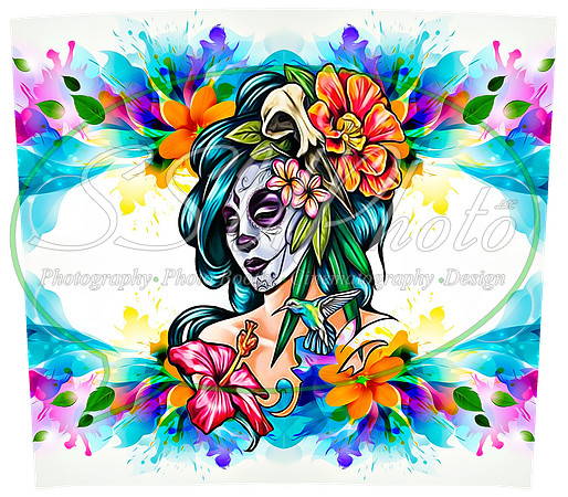 sugarskullwith flowersTAP