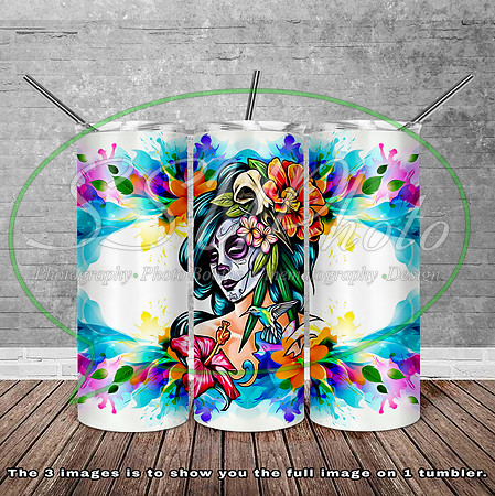 sugarskullwith flowersMock