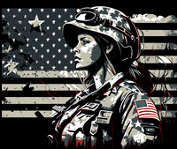 PATRIOTIC FEMALE SOLDIERS TUMBLER DESIGNS 2