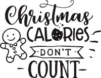 Christmas calories don't count - black