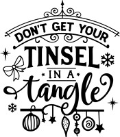 Don't get your tinsel in a tangle - black