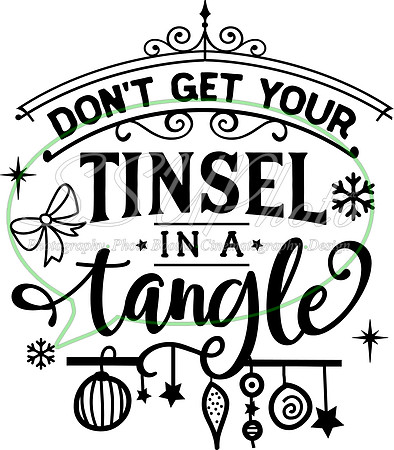 Don't get your tinsel in a tangle - black