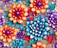 3dcolorfulflowers3