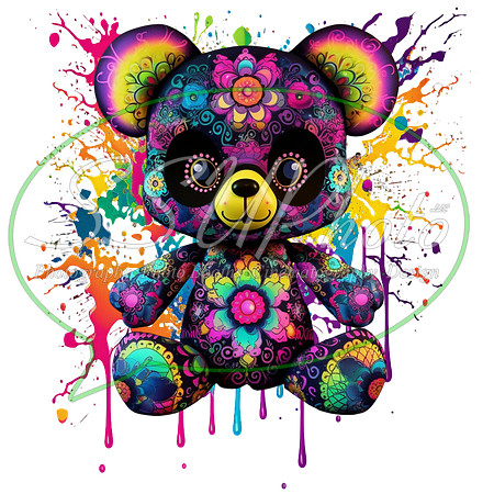 SplatteredcolorfulbackgroundBearComplete