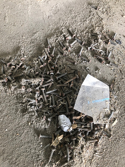 Day 20 All the rusted screws swept up March 30 2020