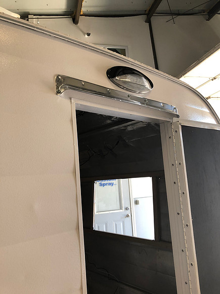 Day 25 added rain guard above door April 6 2020
