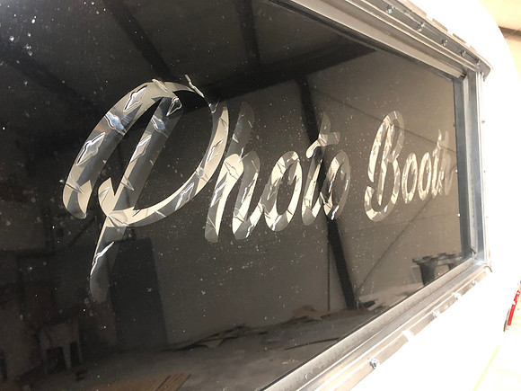 Day 33 Installed back window with photo booth and diamond plate behind it 2  April 15 2020