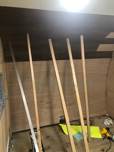 Day 34 Installing planks on back wall 2  April 16 2020