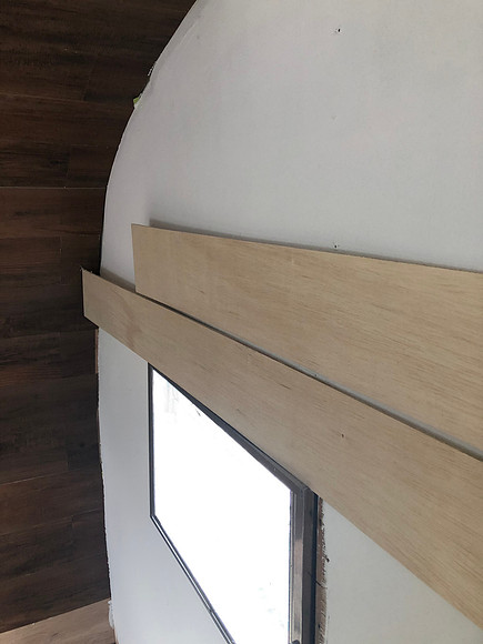 Day 36 Seeing how the shiplap will look 2 April 20 2020