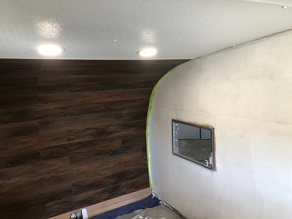 Day 35 painted inside walls that the ship lap will go over April 19 2020