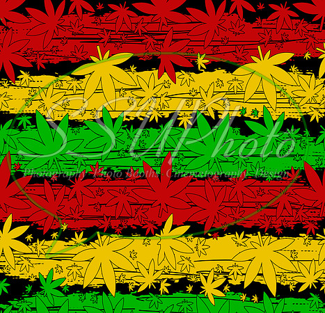 MarijuanaLeafRastaColors230oz